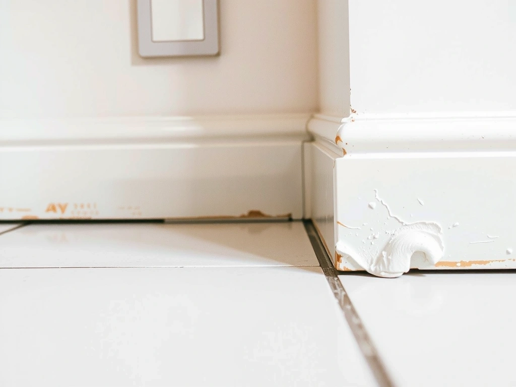 Dust-free baseboard and floor seam