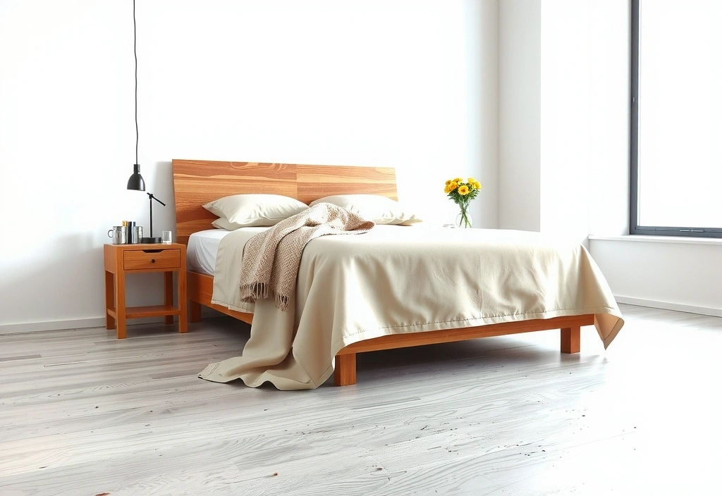 Freshly cleaned bedroom