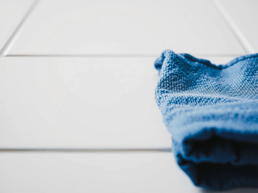 Macro shot of a perfectly clean surface and microfiber cloth